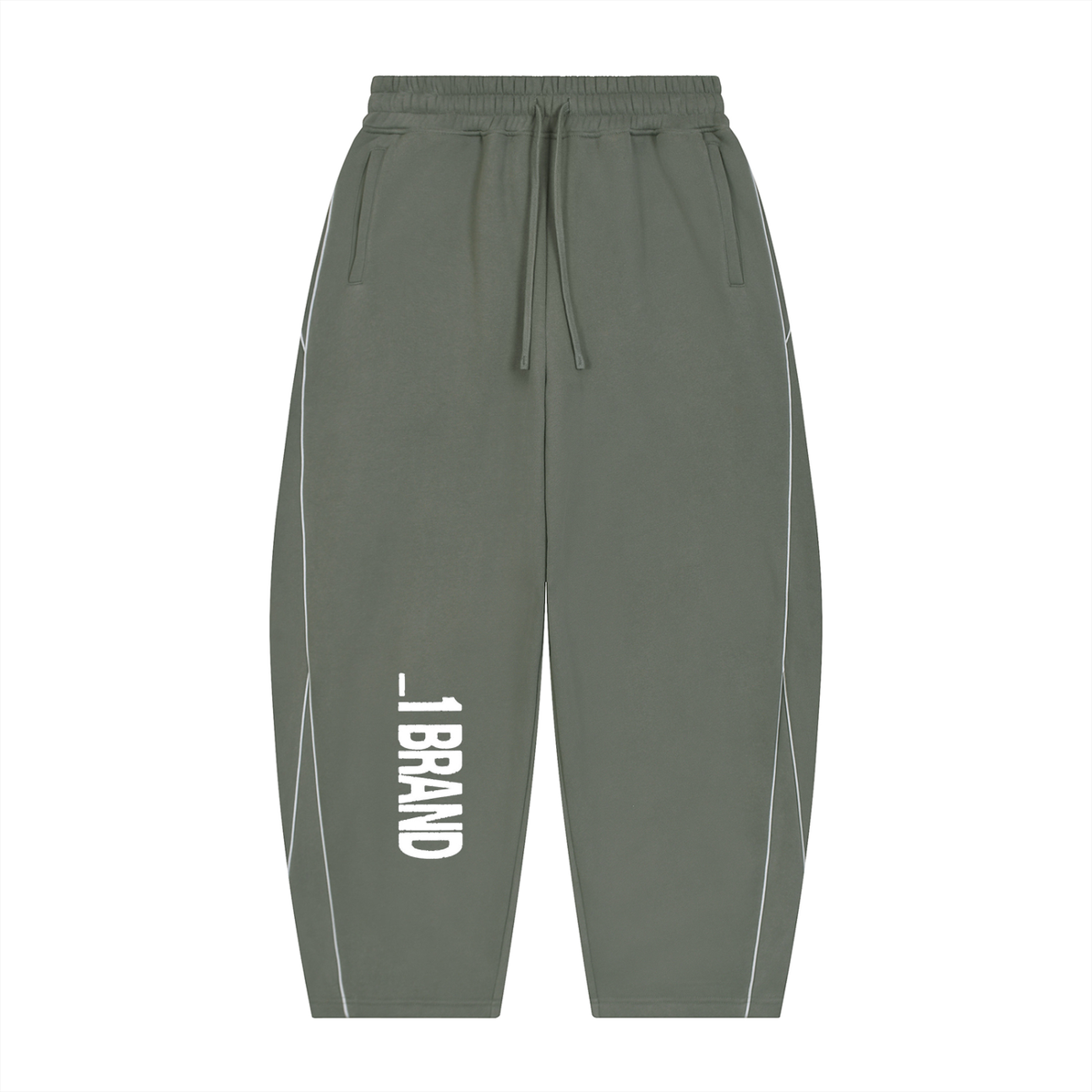 _1 BRAND Striped baggy sweats