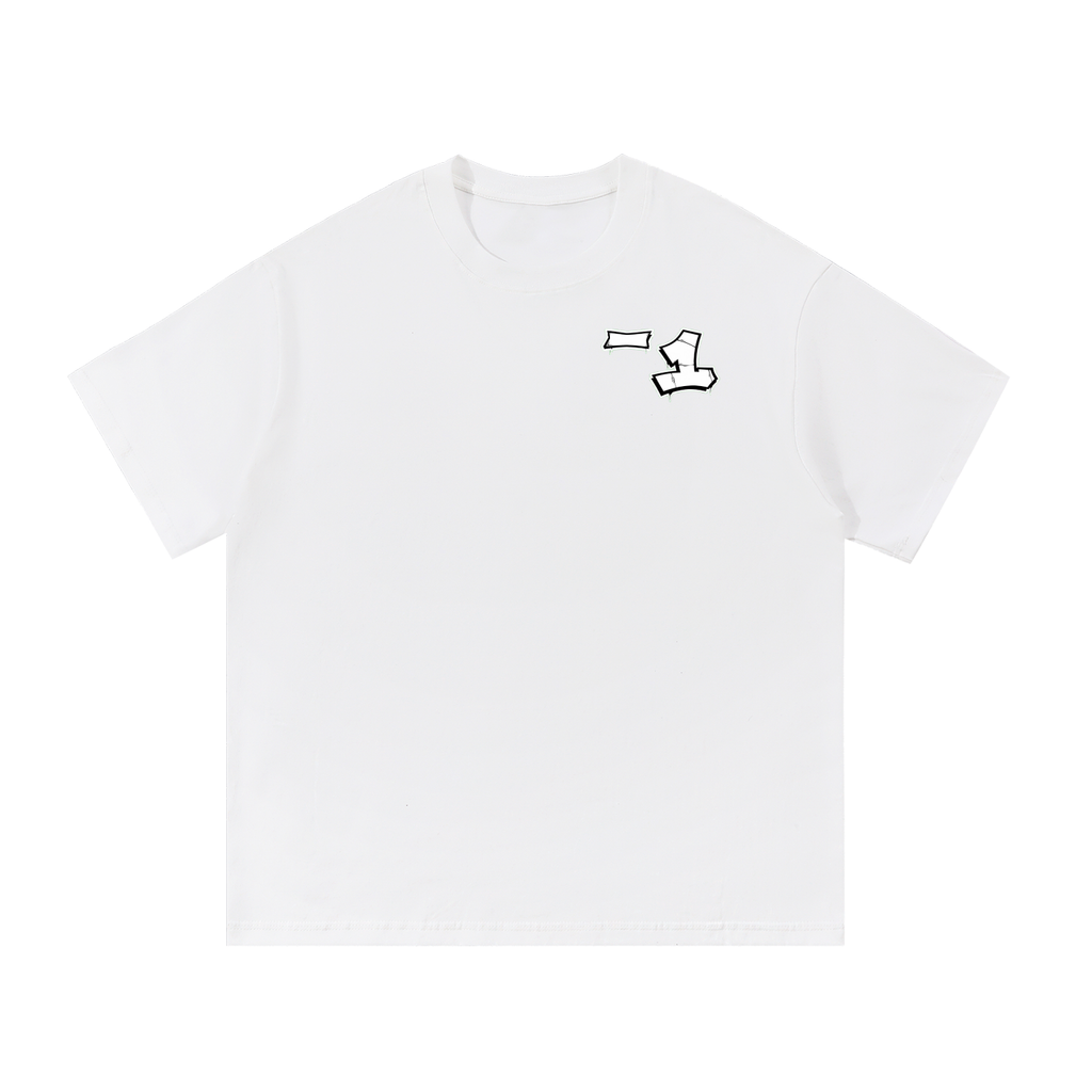 _1 brand graffiti logo tee