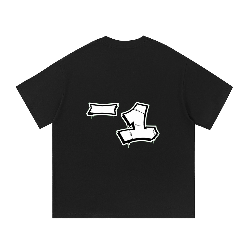 _1 brand graffiti logo tee
