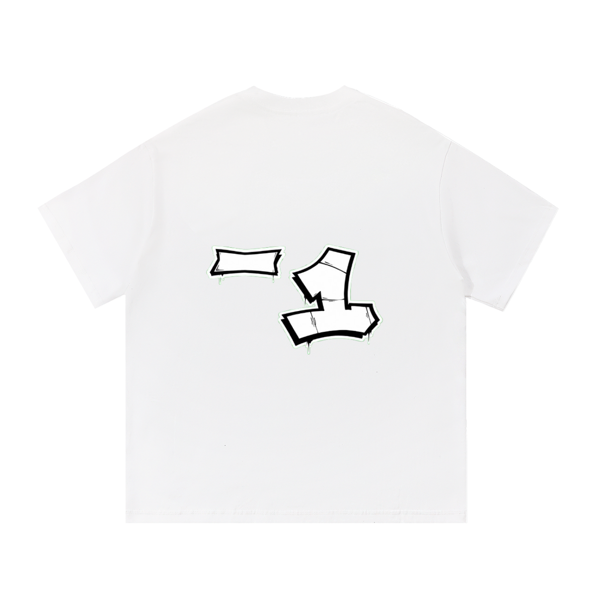 _1 brand graffiti logo tee